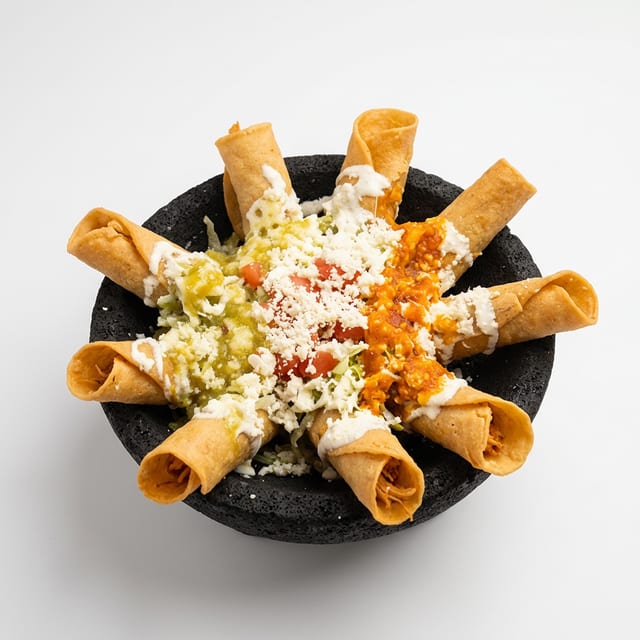 Flautas de Pollo (Chicken Flautas).
