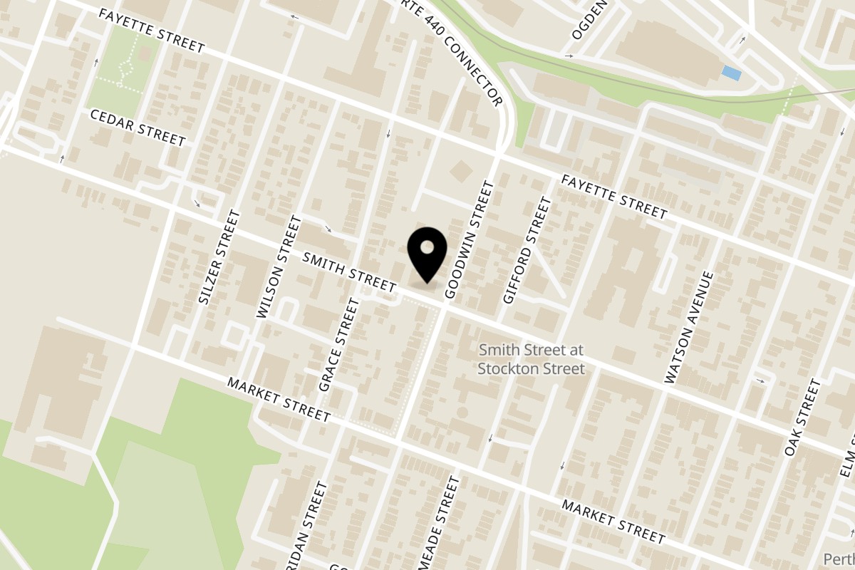 Map showing the location of Las Katrinas MX on 410 Smith St in Perth Amboy